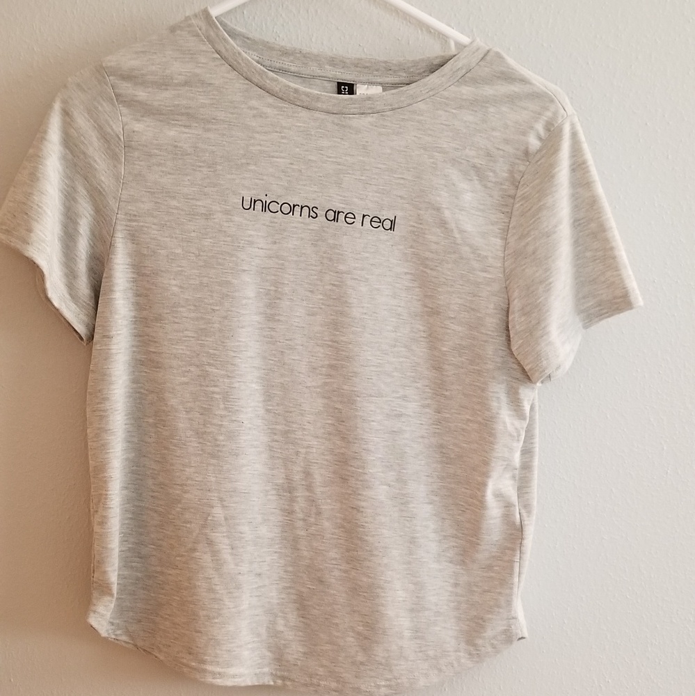 H&M unicorn crop top